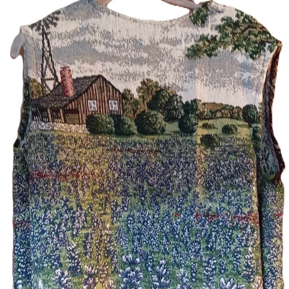 Blue bonnet Scenic Tapestry Vest